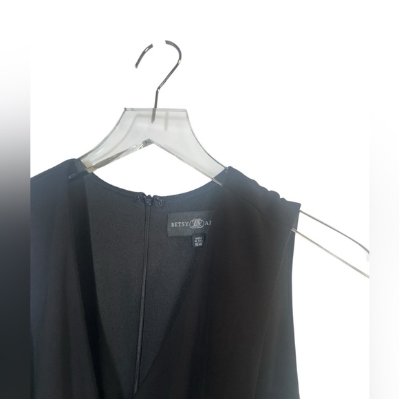 BETSY & ADAM BOBBI" RUFFLED V-NECK GOWN SIZE 12 B1093 - Picture 5 of 6